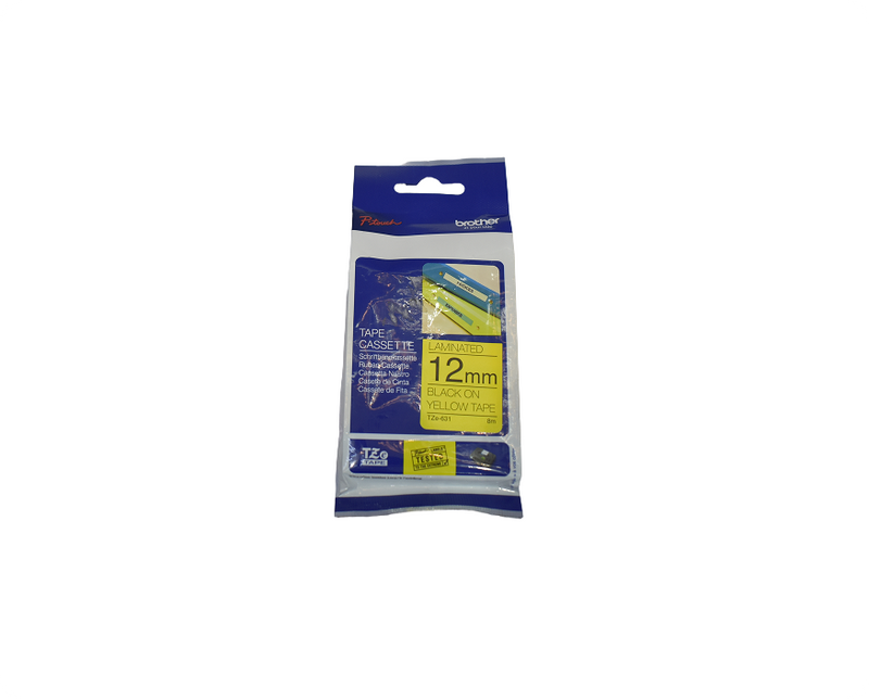 Brother TZe-631 Black on Yellow Label Tape 12mm