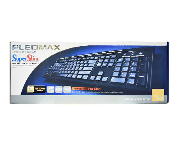 PLEOMAX MULTIMEDIA KEYBOARD SUPER SLIM WITH 15 EASY SHORTCUT KEYS