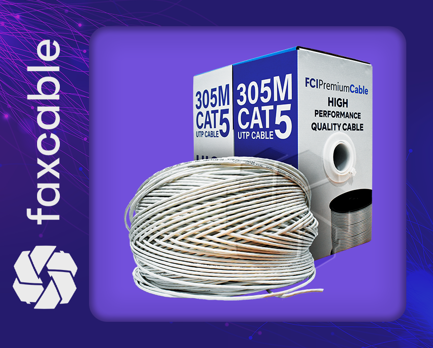 FCI Premium Cable 305M CAT5e UTP CABLE WHITE