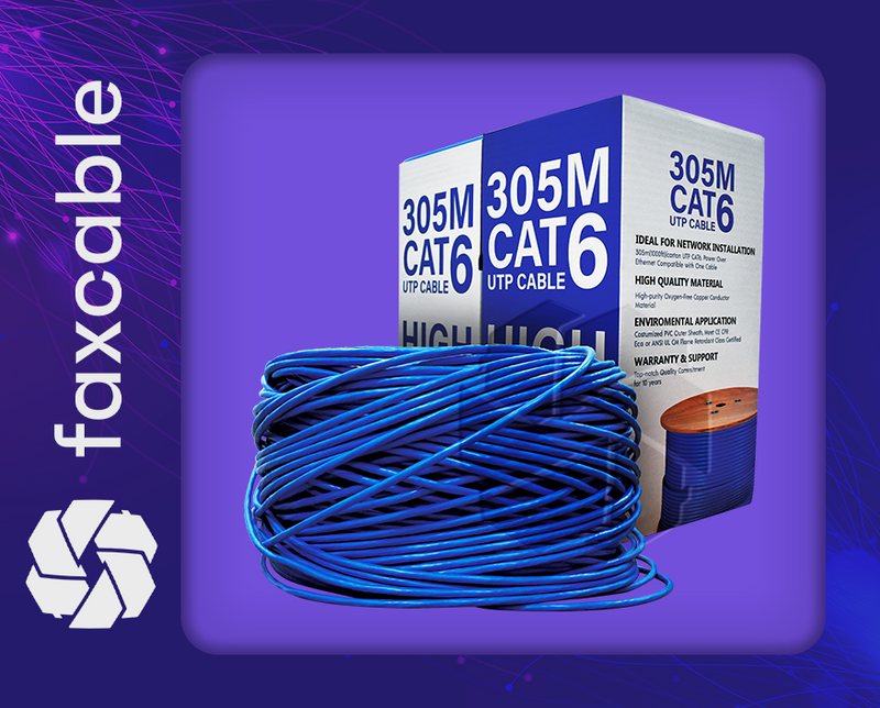 FCI Premium Cable 305M CAT6 UTP CABLE INDOOR BLUE
