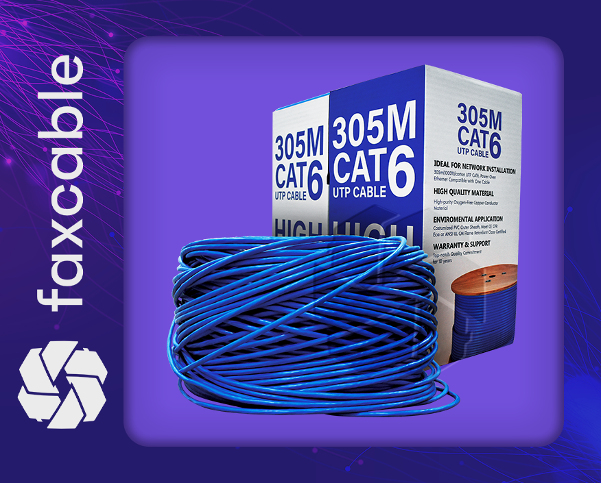 FCI Premium Cable 305M CAT6 UTP CABLE INDOOR BLUE