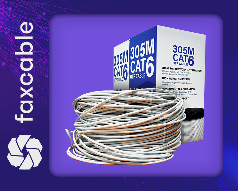 FCI Premium Cable 305M CAT6 UTP CABLE INDOOR WHITE