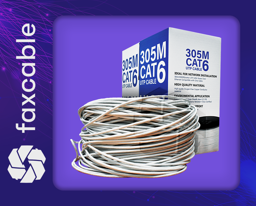 FCI Premium Cable 305M CAT6 UTP CABLE INDOOR WHITE
